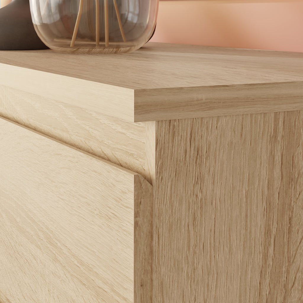 Edmore 3 Drawer Bedside Chest in Sonoma Oak