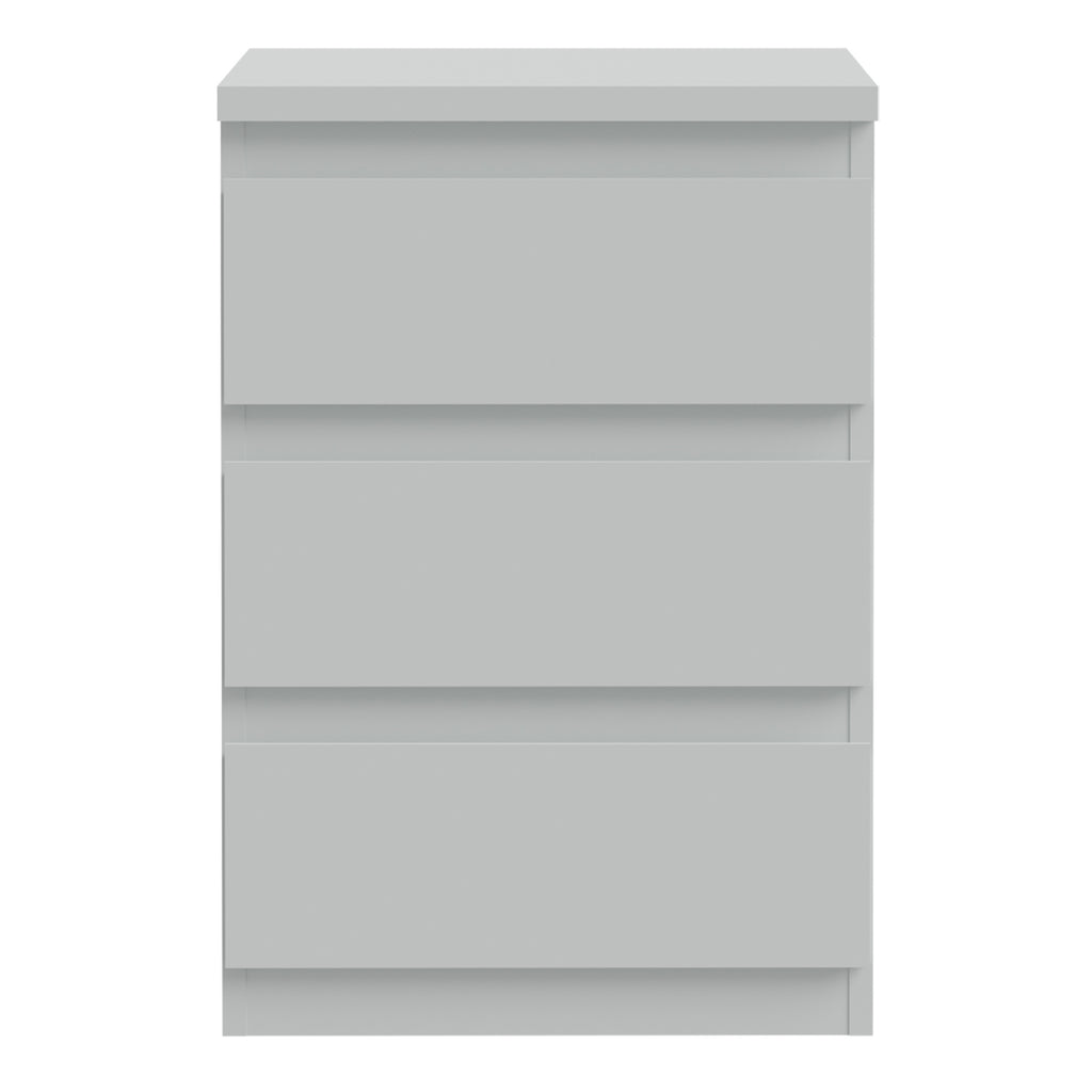 Edmore 3 Drawer Bedside Chest in Light Grey