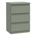 Edmore 3 Drawer Bedside Chest in Sage Green