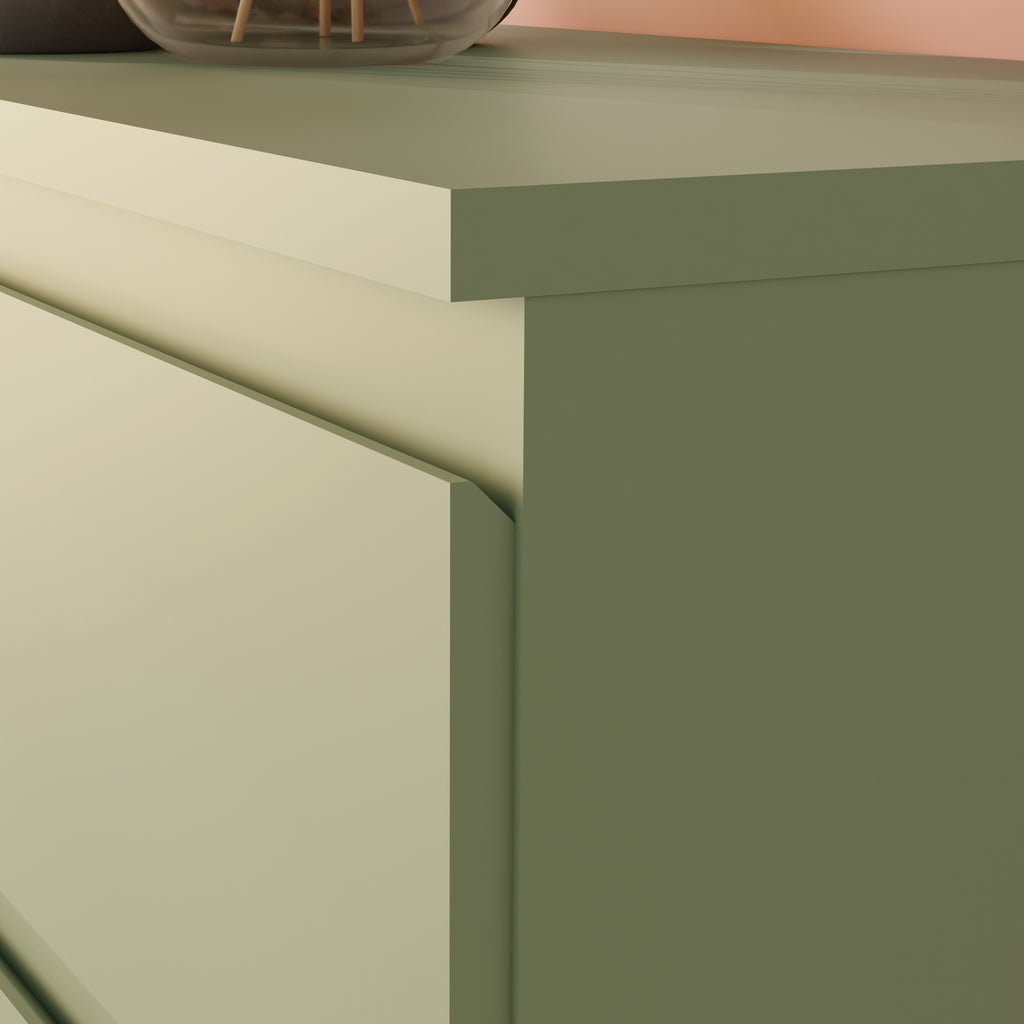 Edmore 3 Drawer Bedside Chest in Sage Green