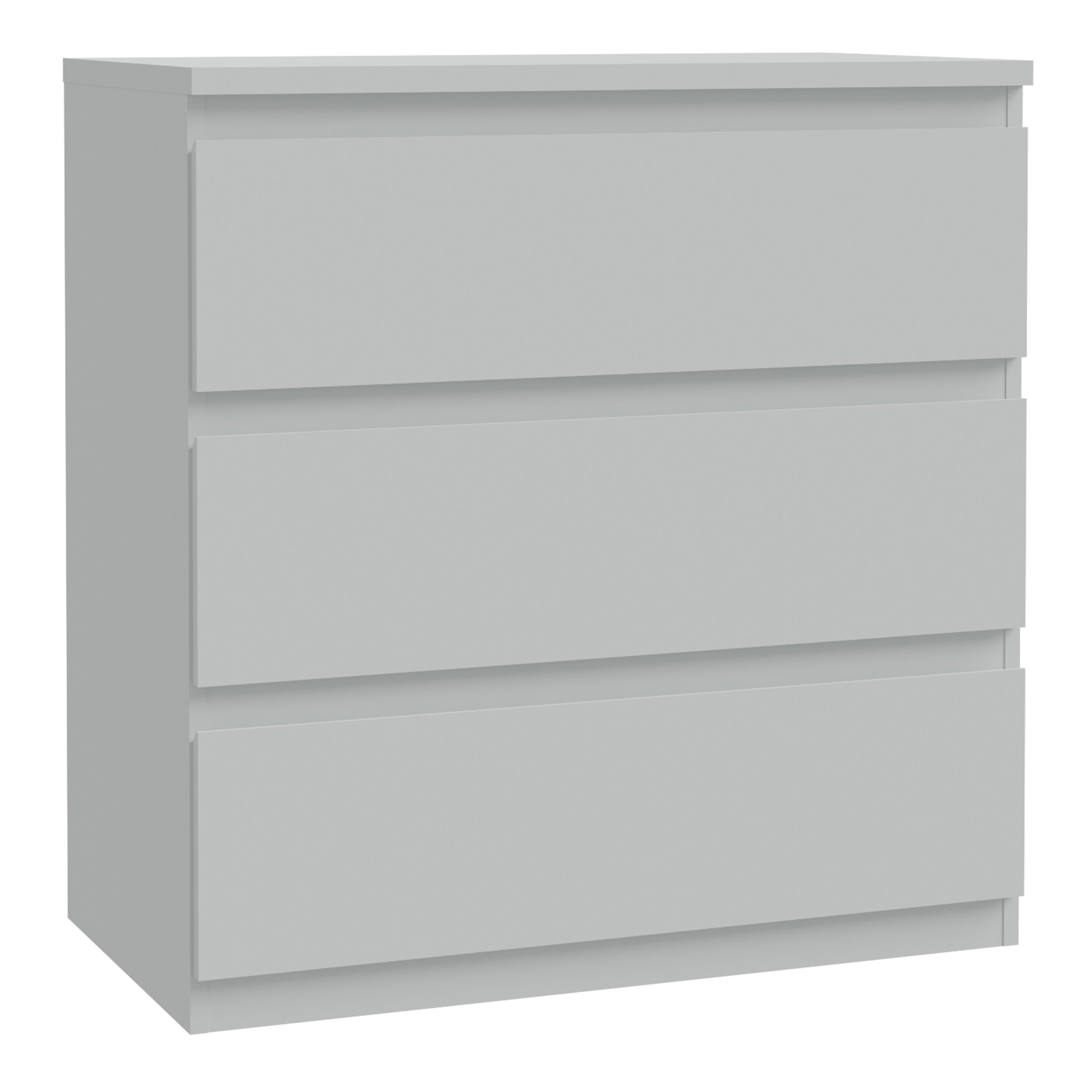 Edmore 3 Drawer Chest in Light Grey