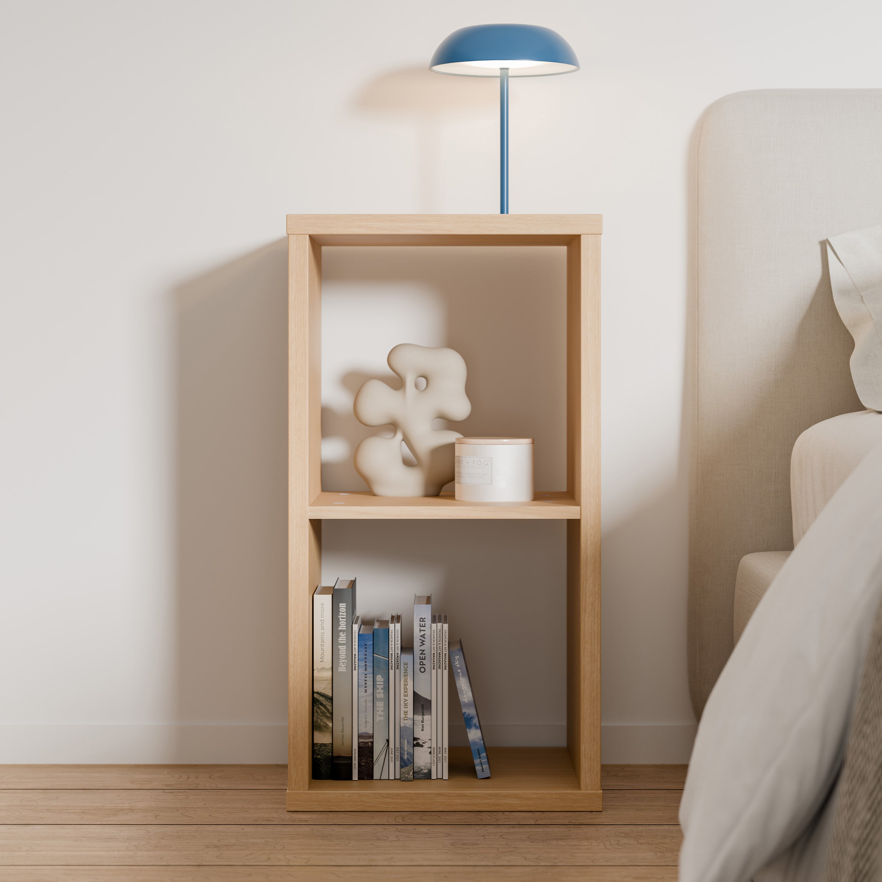 Mauro 1 Shelf Storage Unit in Elegancia Oak