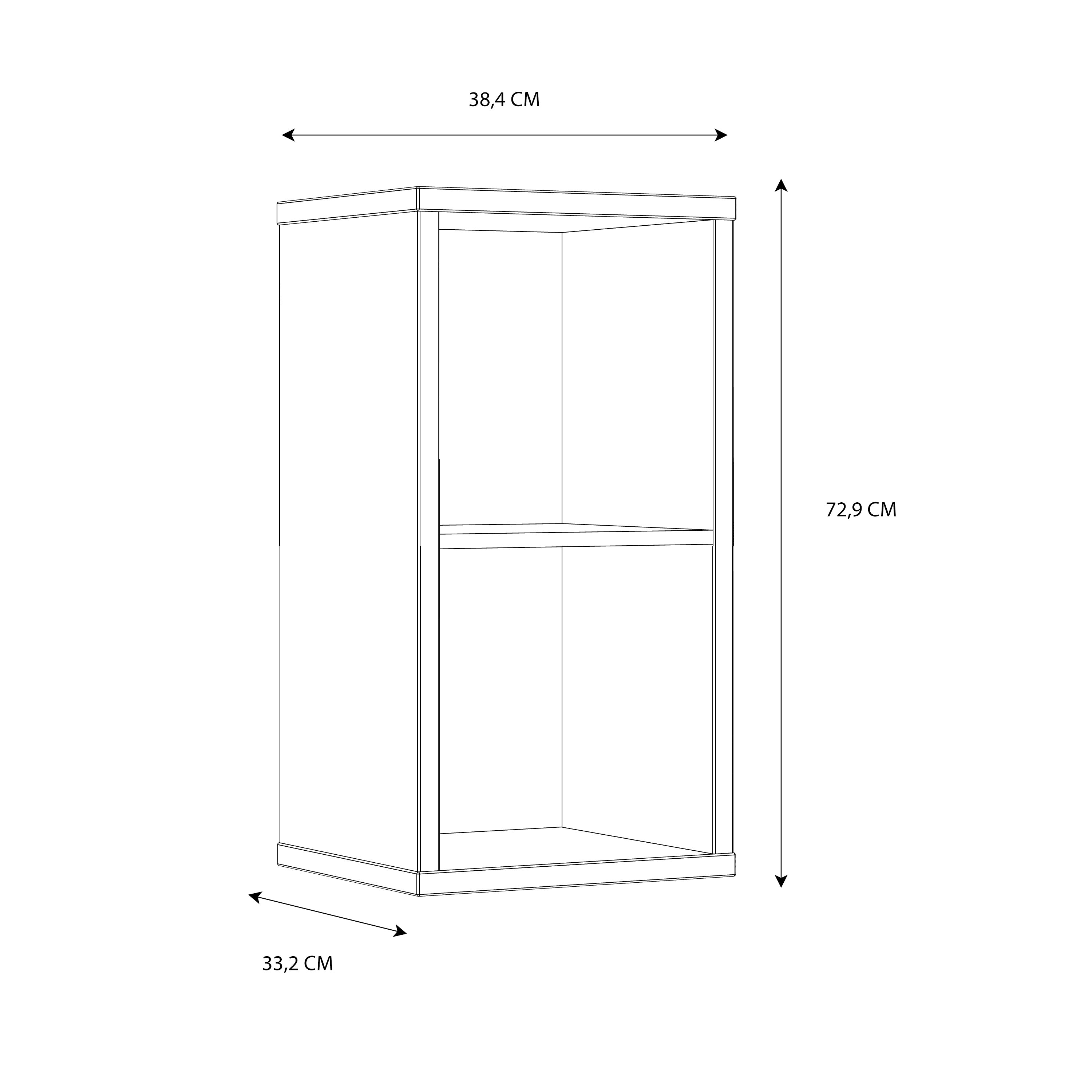 Mauro 1 Shelf Storage Unit in Sand