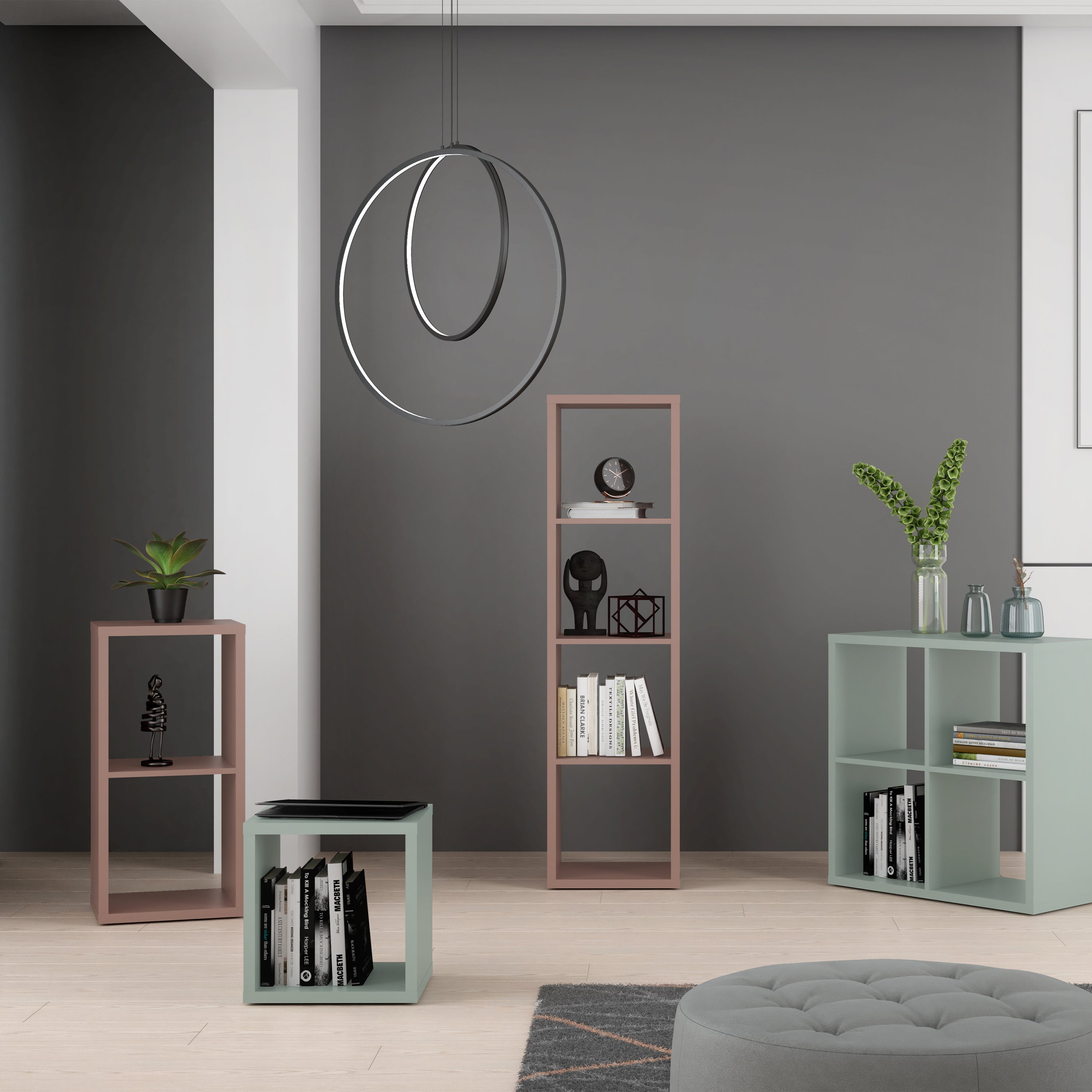Mauro 1 Shelf Storage Unit in Terracotta