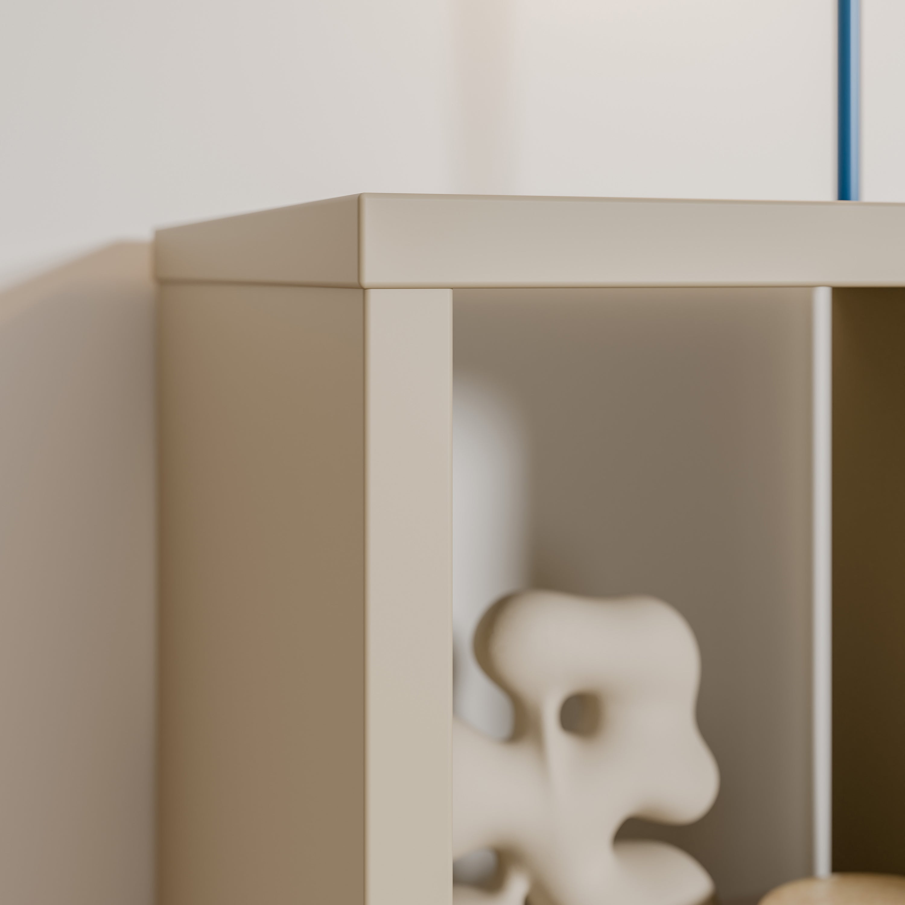 Mauro 1 Shelf Storage Unit in Taupe