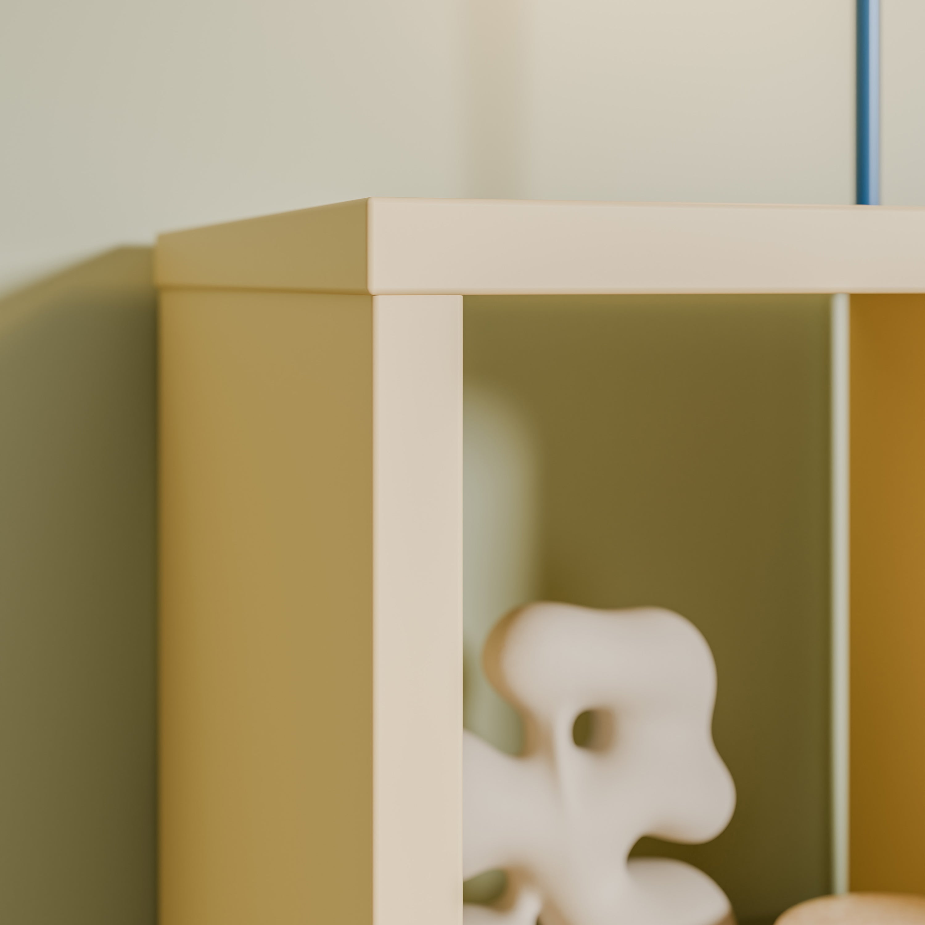 Mauro 1 Shelf Storage Unit in Yellow