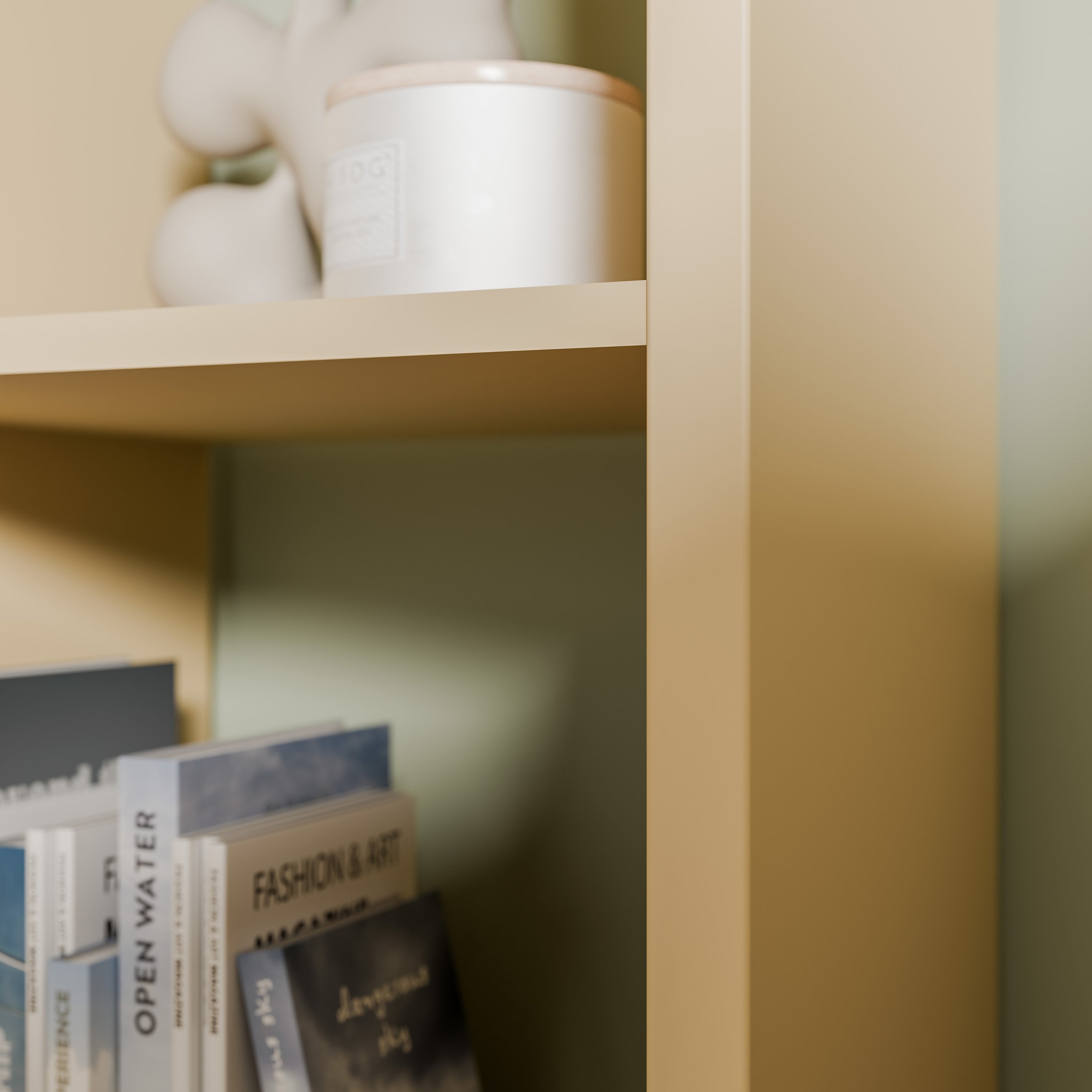 Mauro 1 Shelf Storage Unit in Yellow