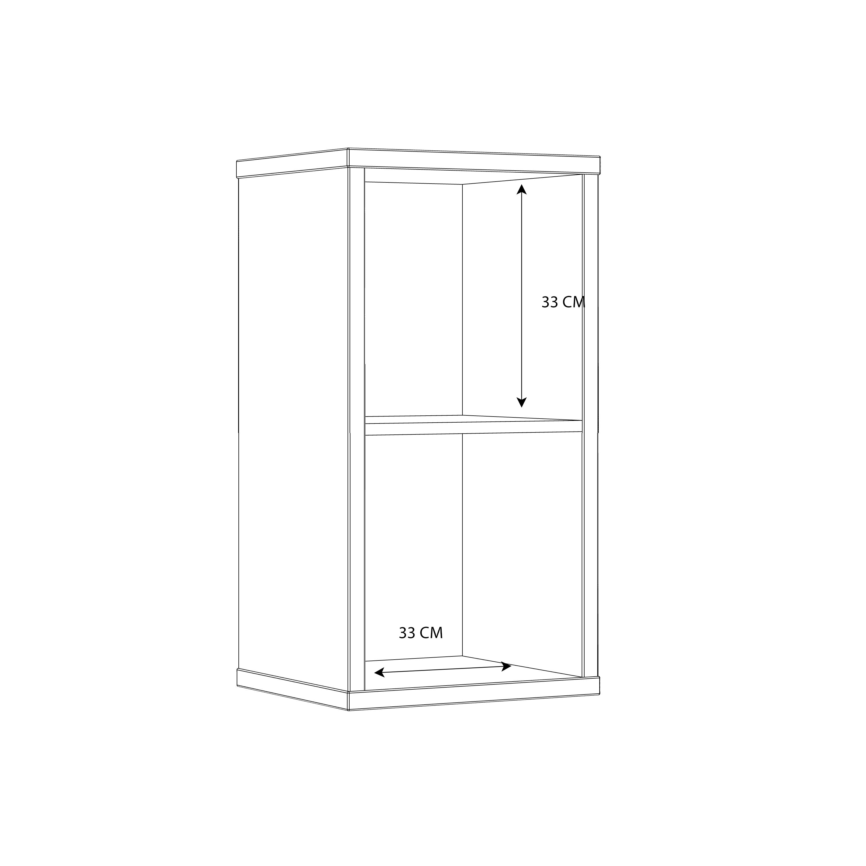 Mauro 1 Shelf Storage Unit in Yellow