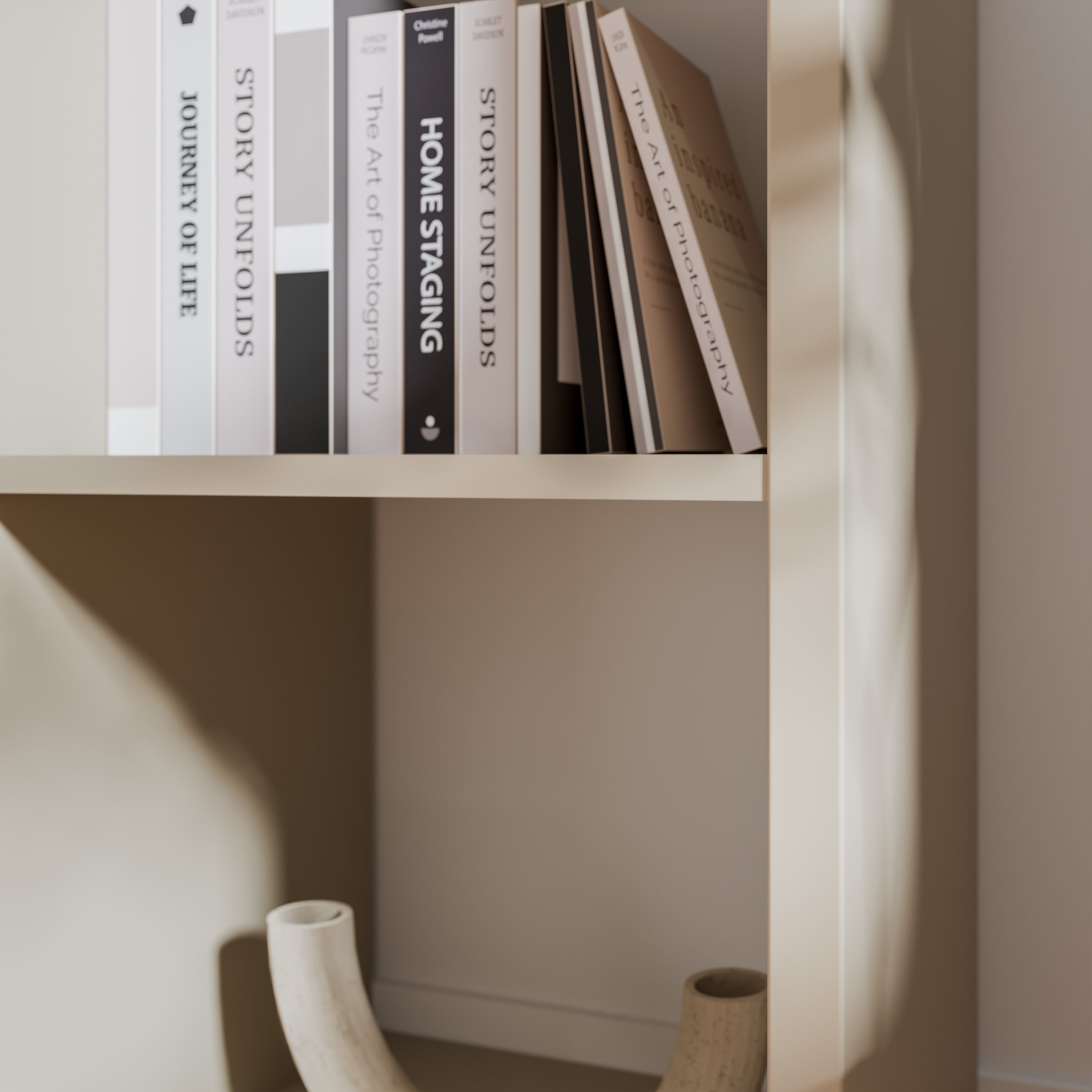 Mauro 2x2 Storage Unit in Taupe