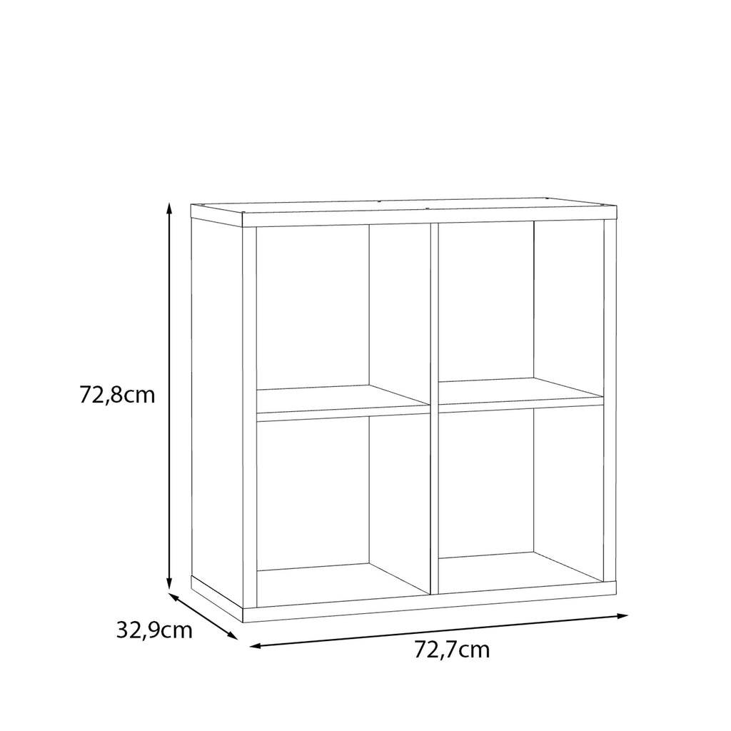 Mauro 2x2 Storage Unit in Taupe