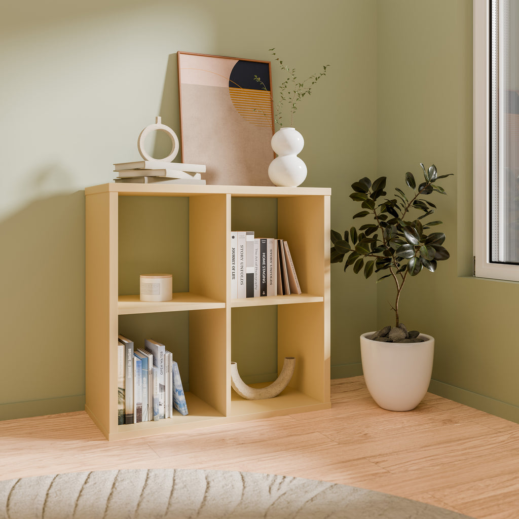 Mauro 2x2 Storage Unit in Yellow