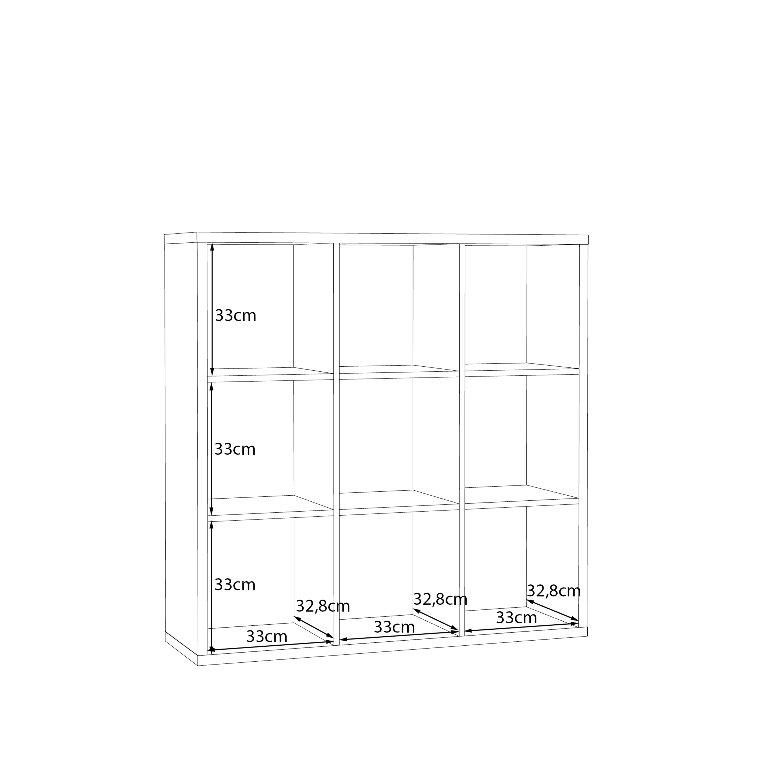 Mauro 3x3 Storage Unit in Sand