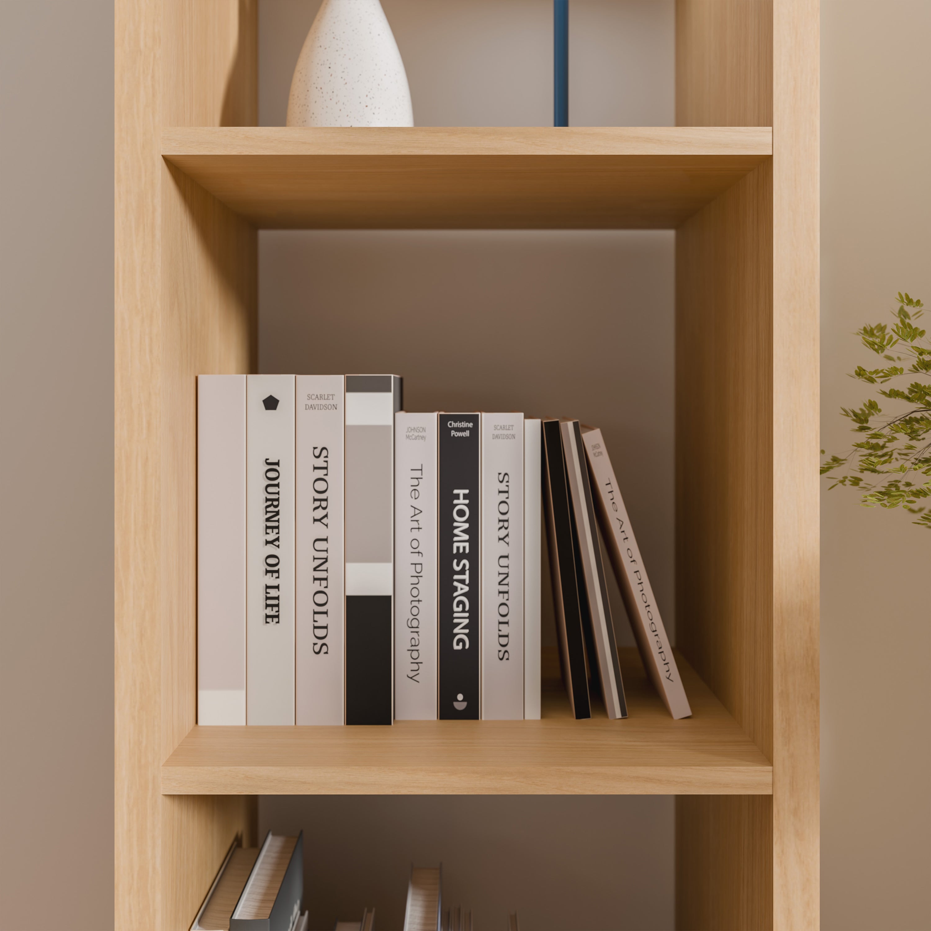 Mauro 3 Shelves Storage Unit in Elegancia Oak