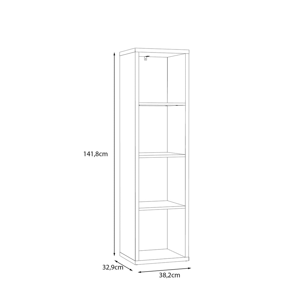 Mauro 3 Shelves Storage Unit in Concrete Grey