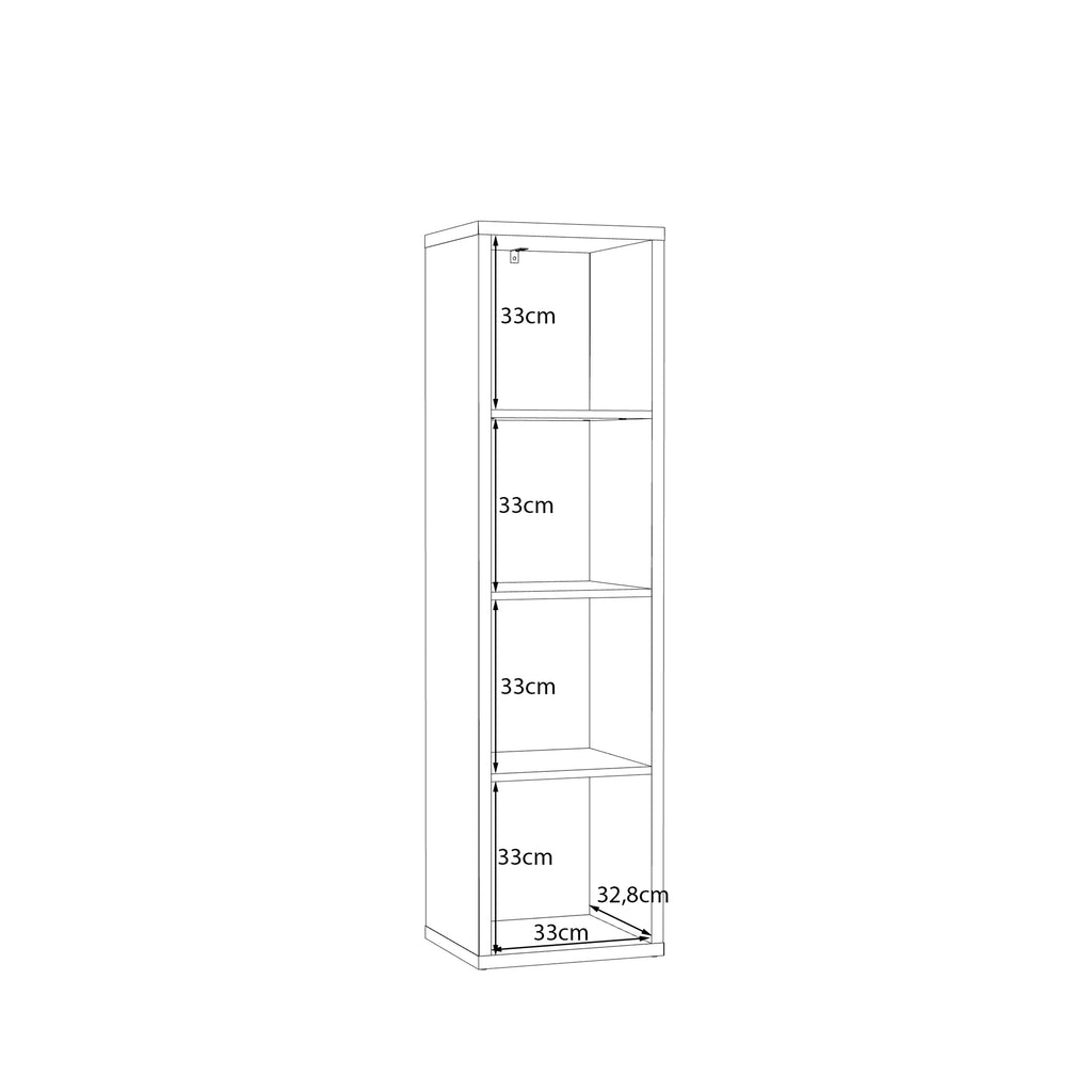 Mauro 3 Shelves Storage Unit in Concrete Grey