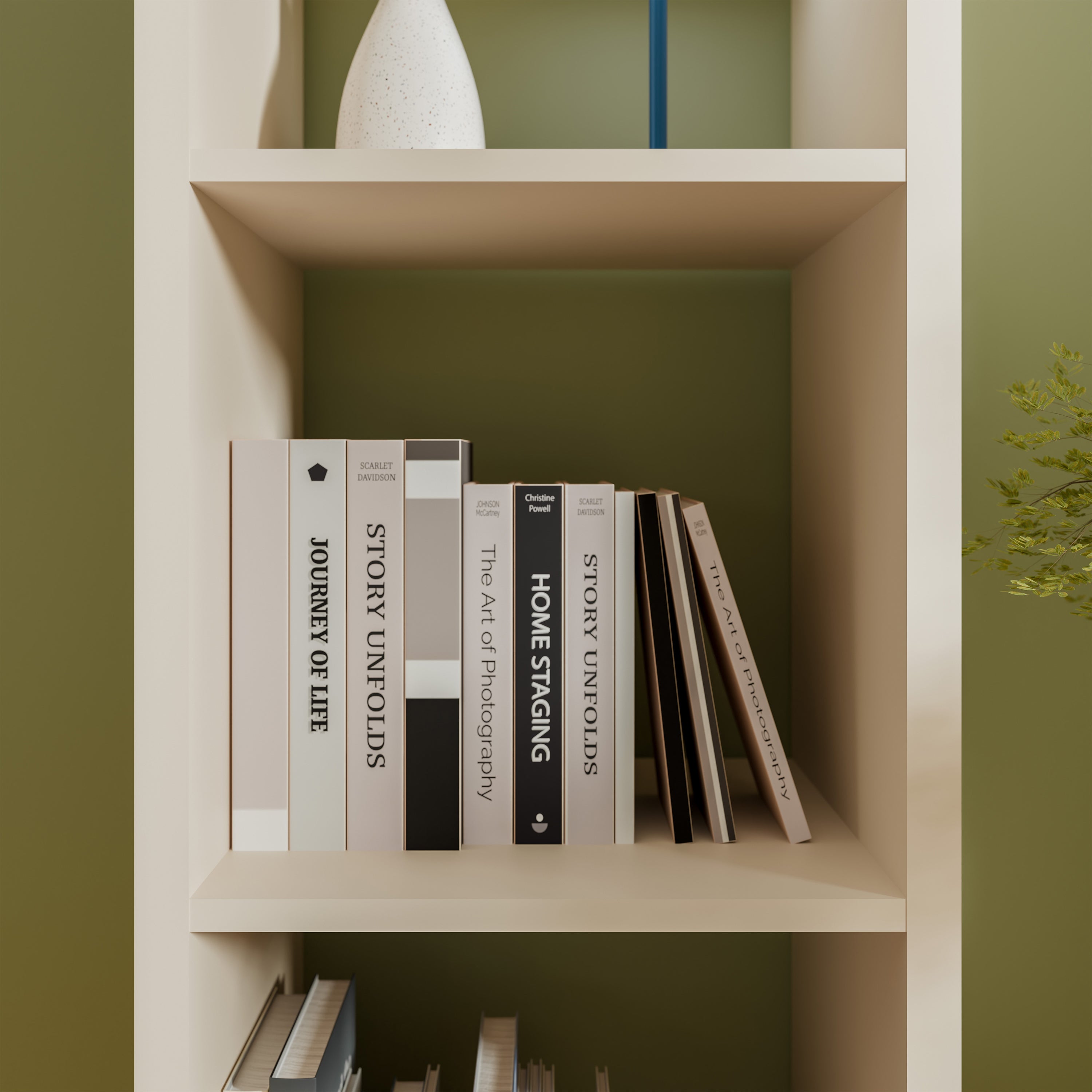 Mauro 3 Shelves Storage Unit in Sand