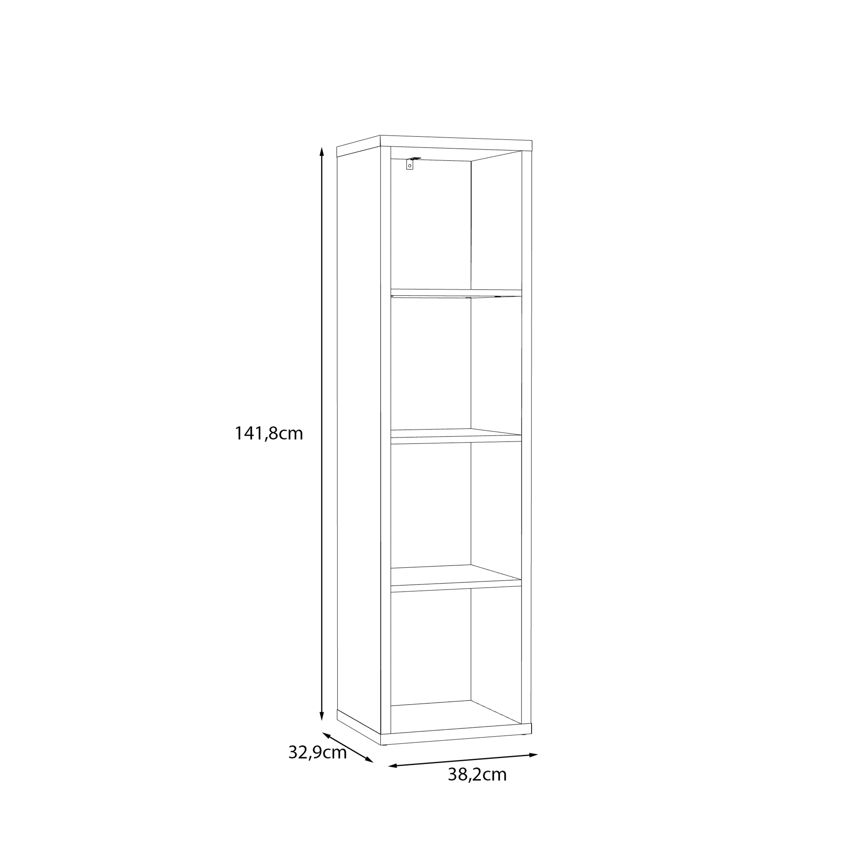 Mauro 3 Shelves Storage Unit in Taupe
