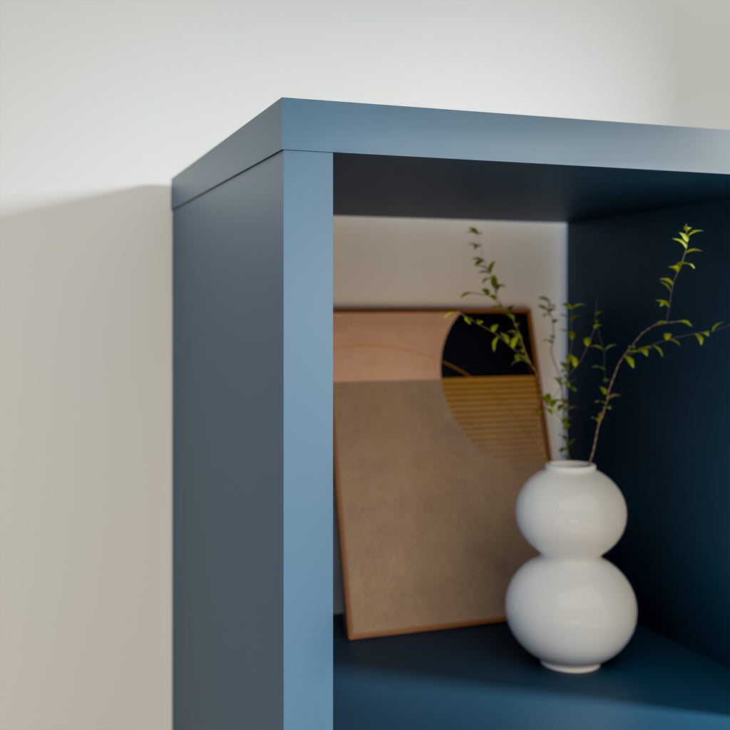 Mauro 3 Shelves Storage Unit in Blue