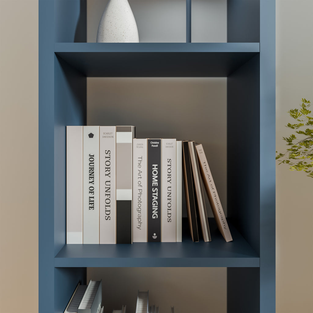 Mauro 3 Shelves Storage Unit in Blue