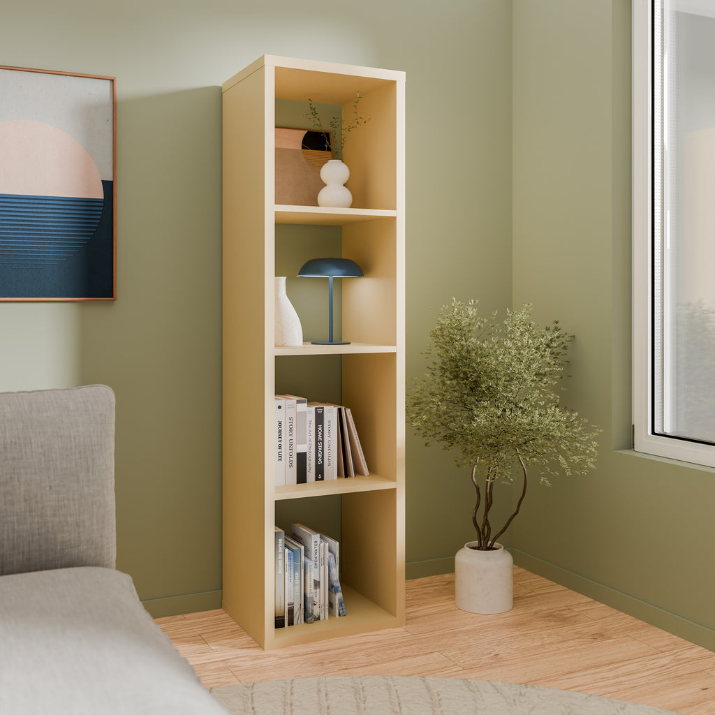 Mauro 3 Shelves Storage Unit in Yellow