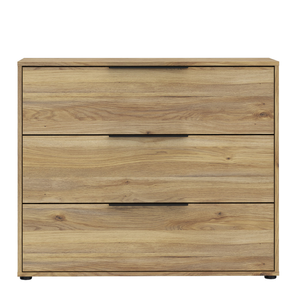 Orkney 3 Drawer Chest in Mauvella Oak