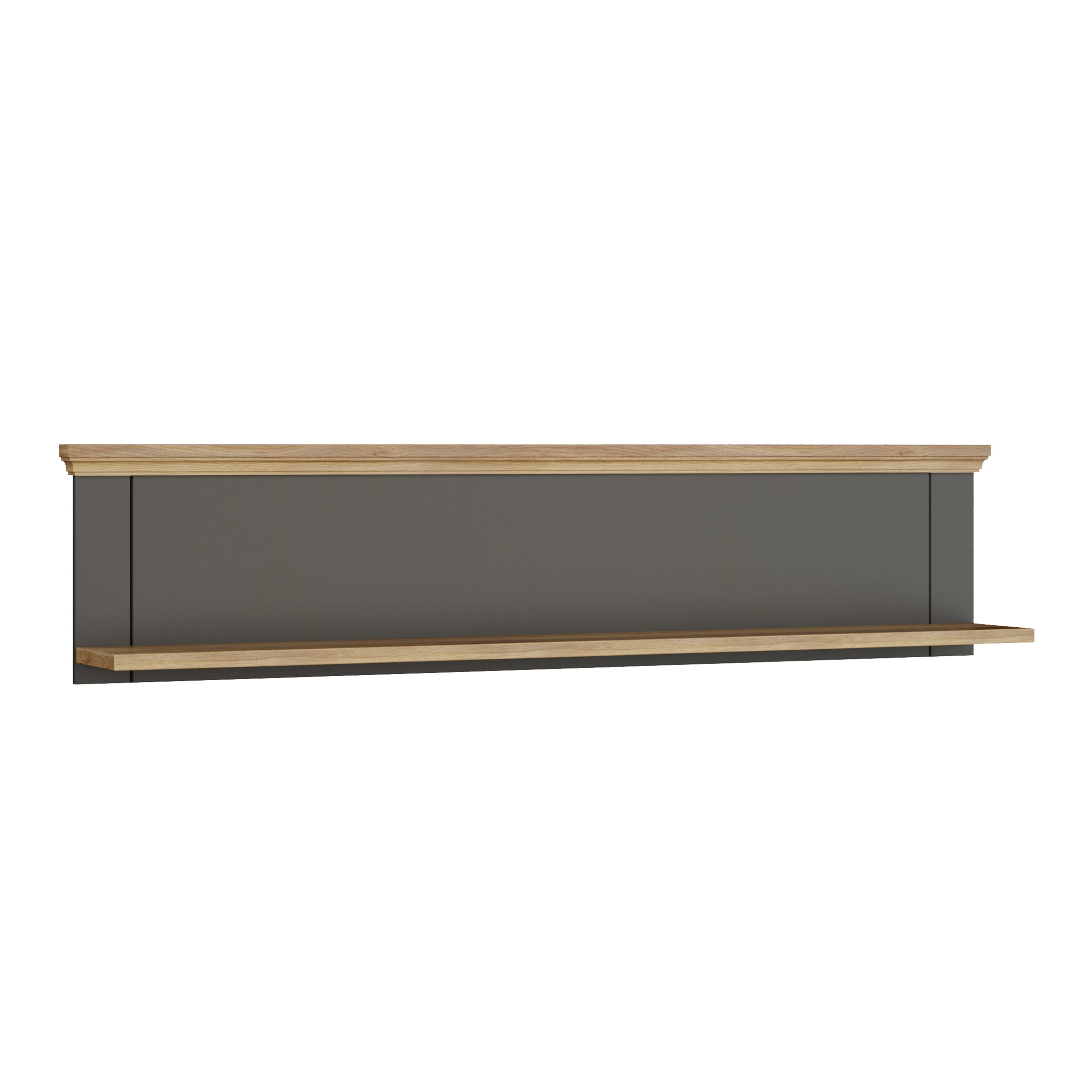 Pontypool Wall Shelf in Grey and Mauvella Oak