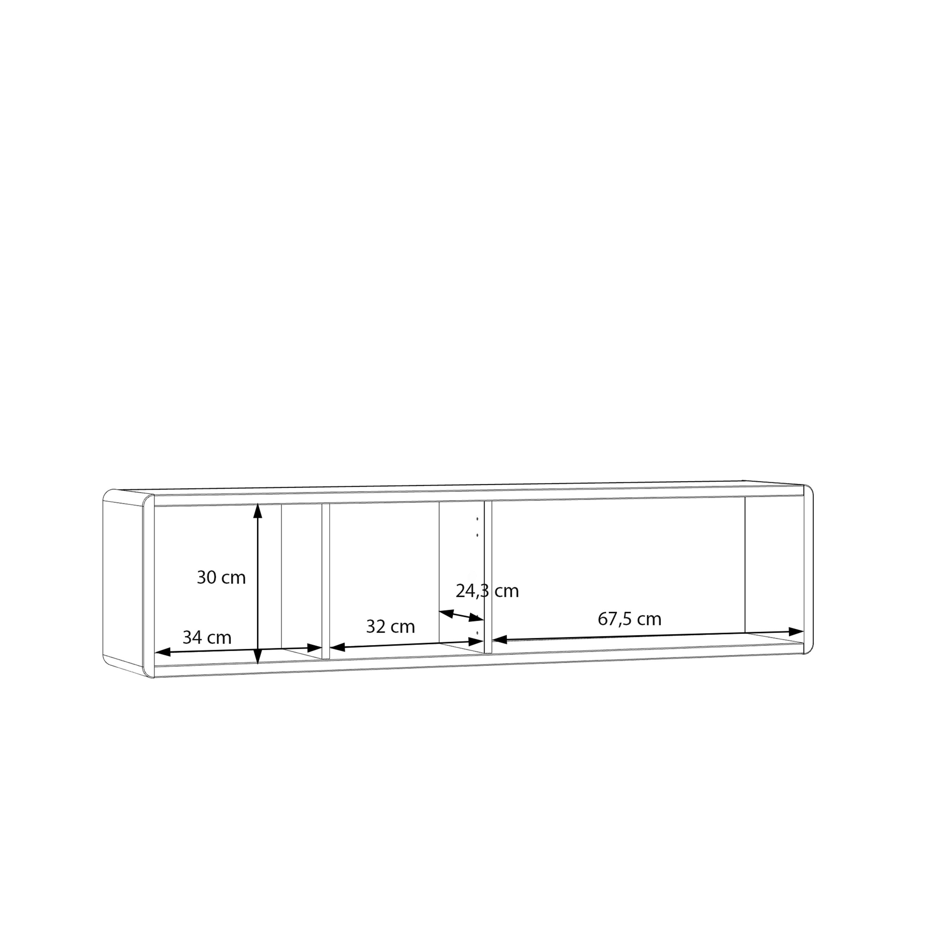 Playly Wall Shelf 141.1cm in Sand