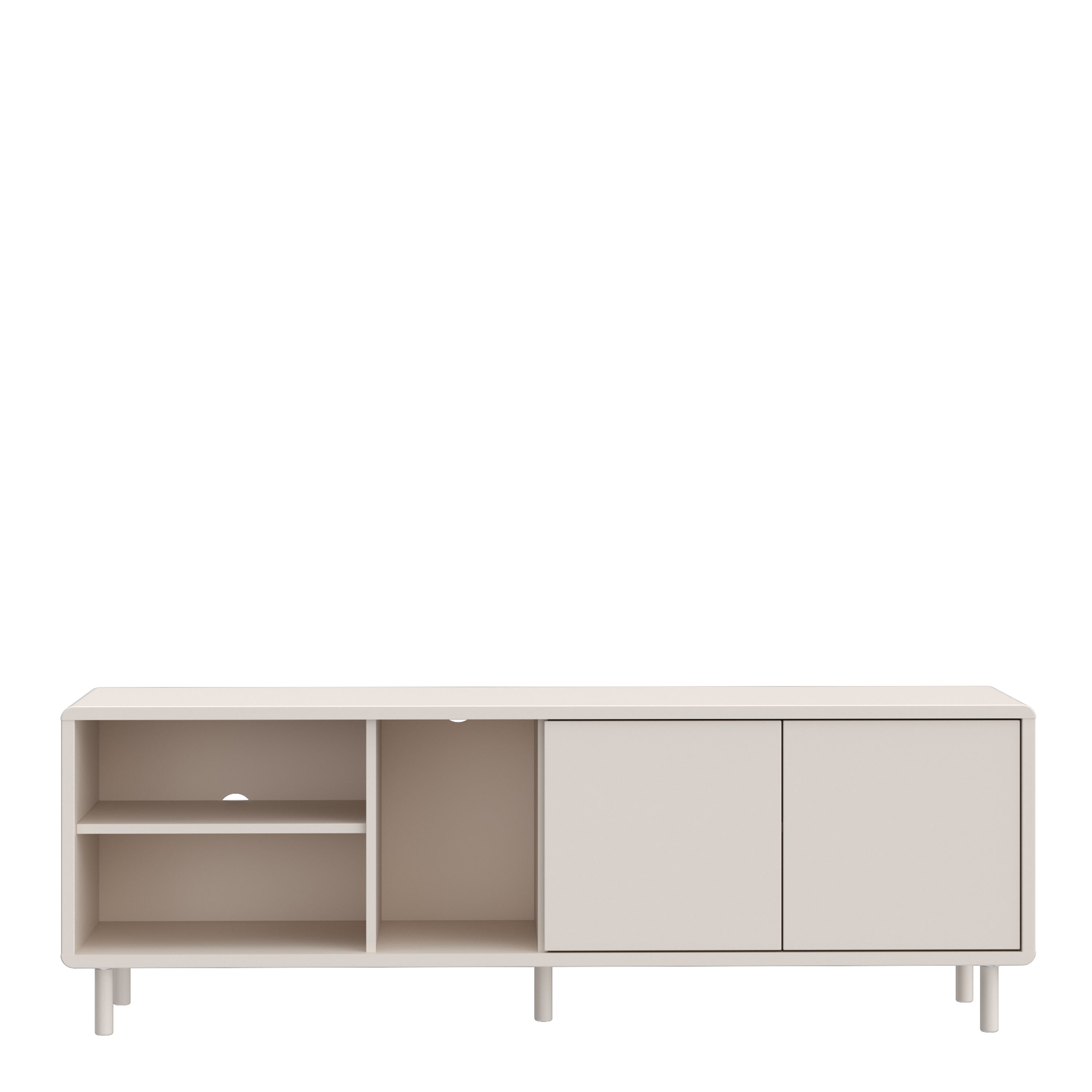 Playly TV Unit with Open Shelving and 2-Door Storage in Sand