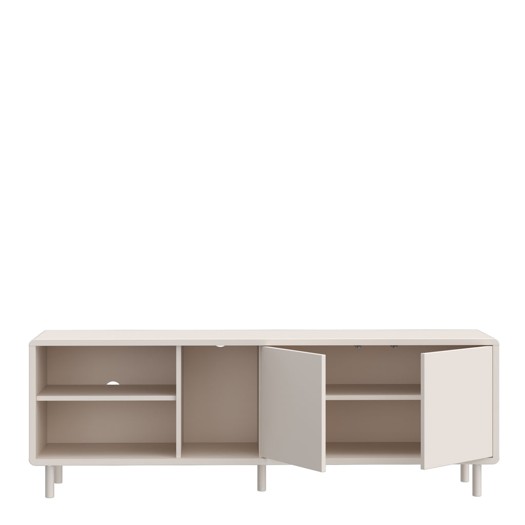 Playly TV Unit with Open Shelving and 2-Door Storage in Sand