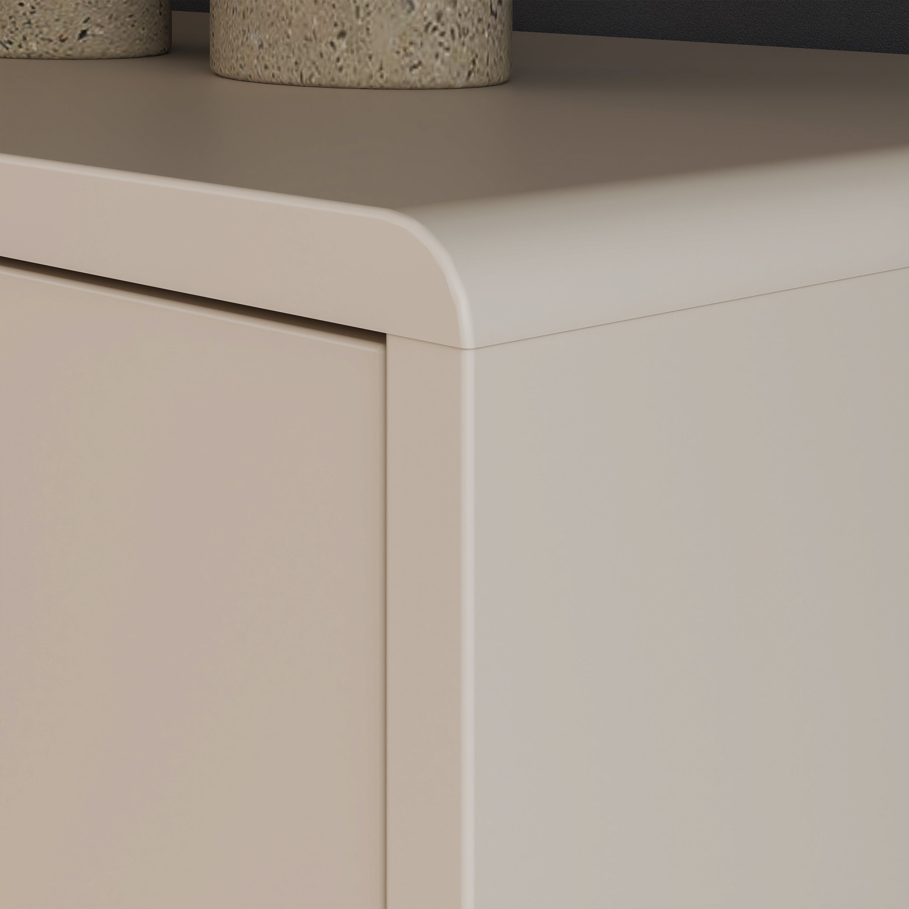 Playly TV Unit with Open Shelving and 2-Door Storage in Sand