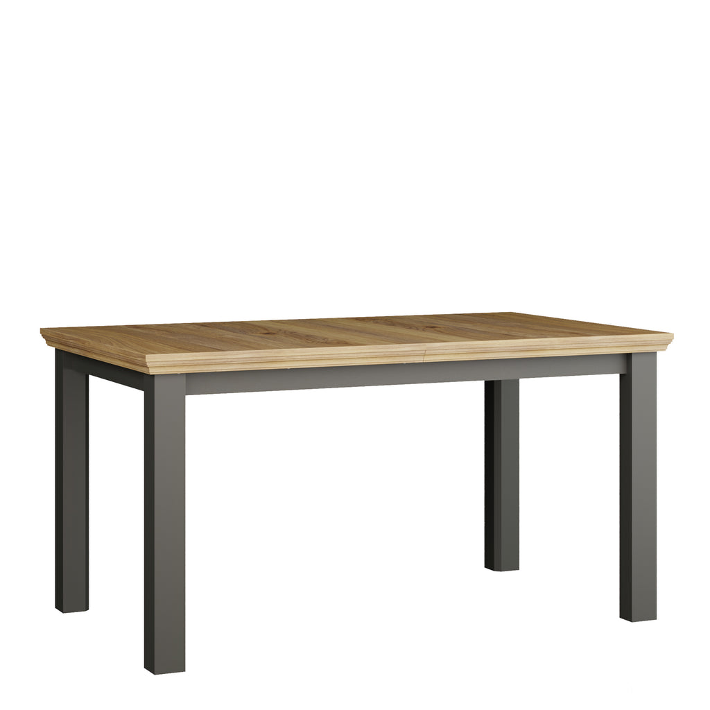 Pontypool Rectangular Dining Table 150x90cm in Wolfram Grey and Mauvella Oak
