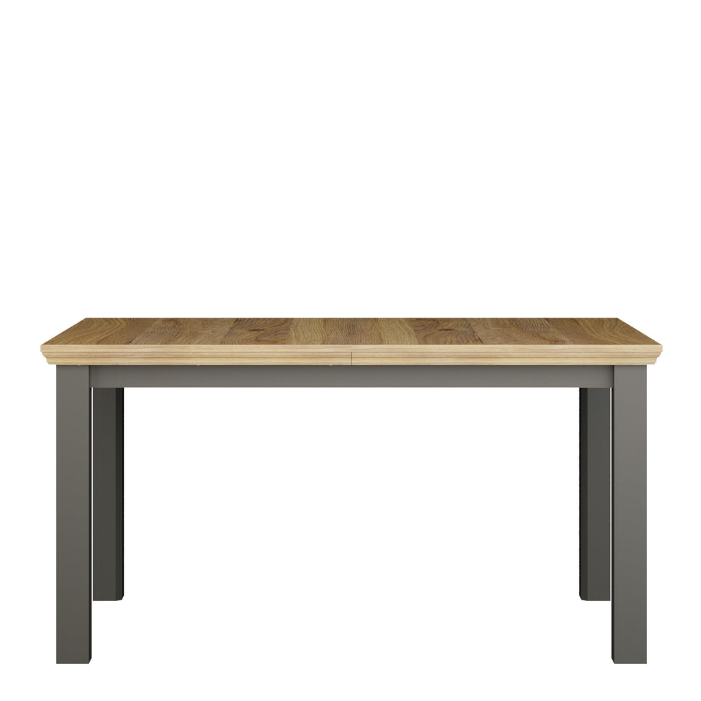 Pontypool Rectangular Dining Table 150x90cm in Wolfram Grey and Mauvella Oak