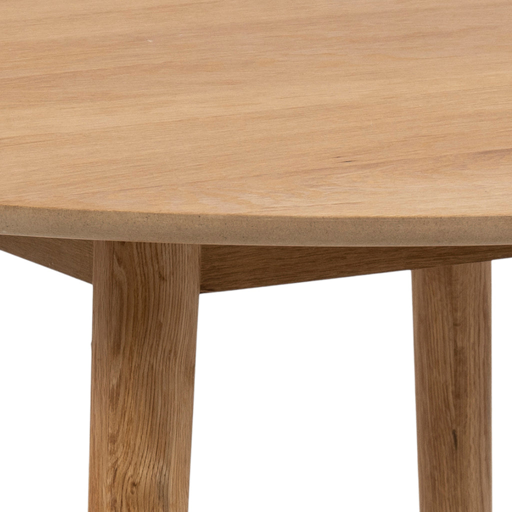 Nagano Round Dining Table in Oak 120cm includes 4 Ida Dining Chairs in Oak