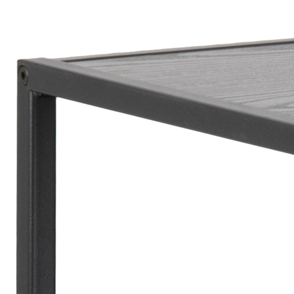 Seaford Wide Grey Steel Bookcase With 4 Grey Melamine Shelves