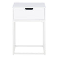 Mitra 1 Drawer Bedside Table in White