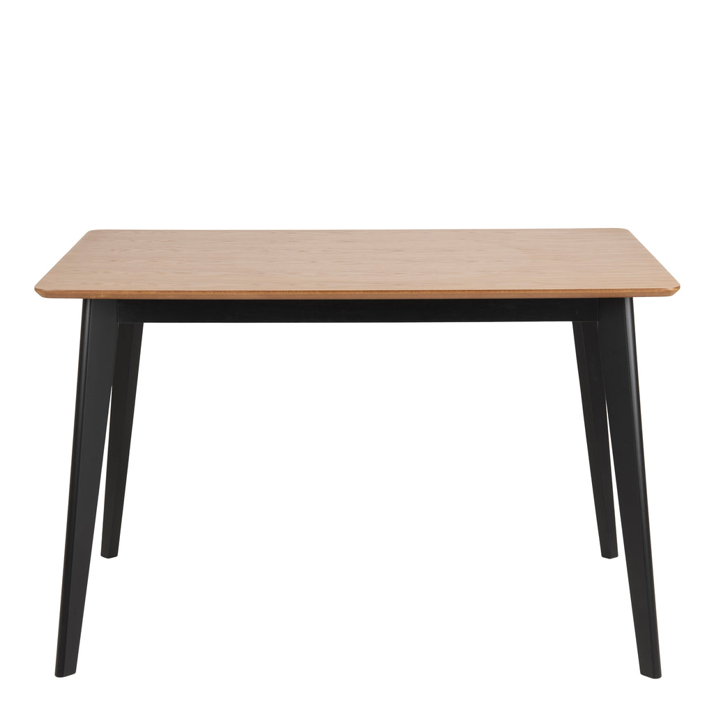 Roxby Dining Table in Oak & Black 120x80cm