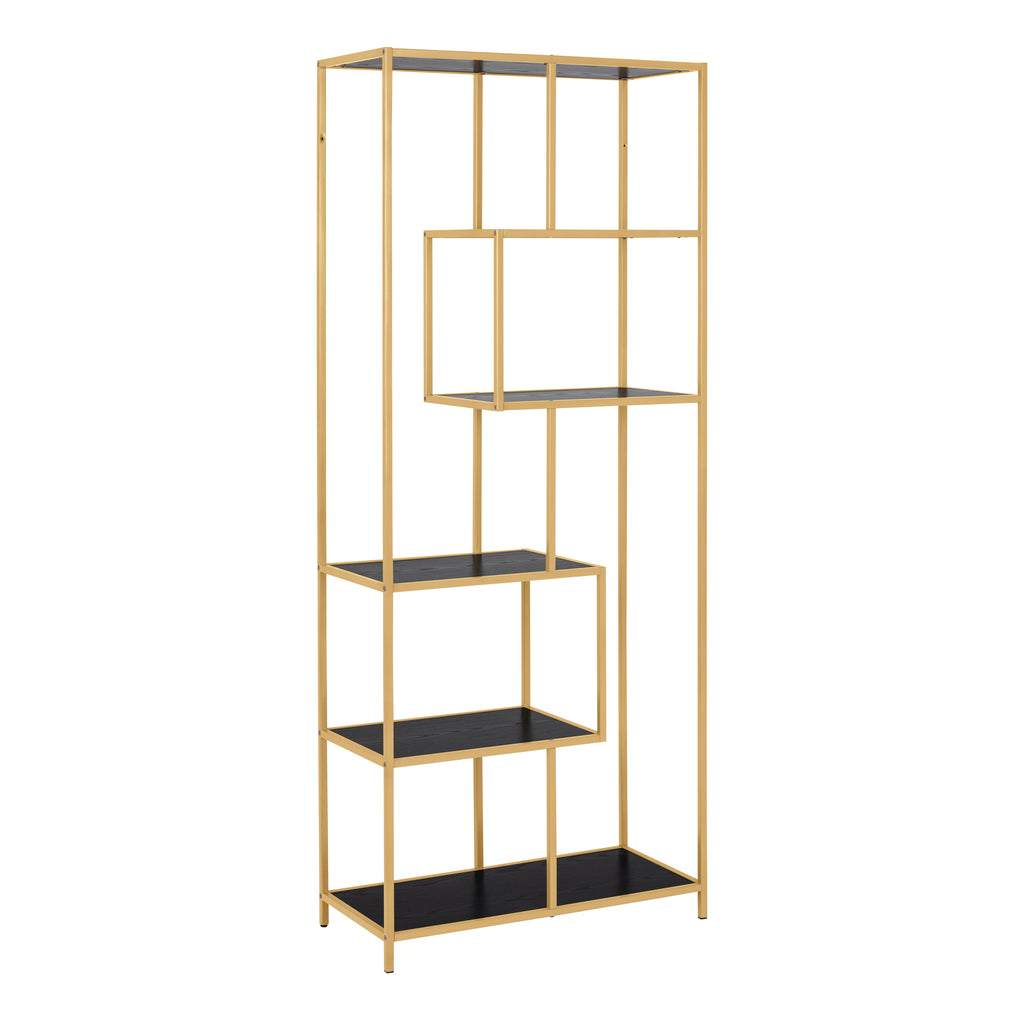 Seaford Wide Grey Steel Bookcase With 4 Grey Melamine Shelves