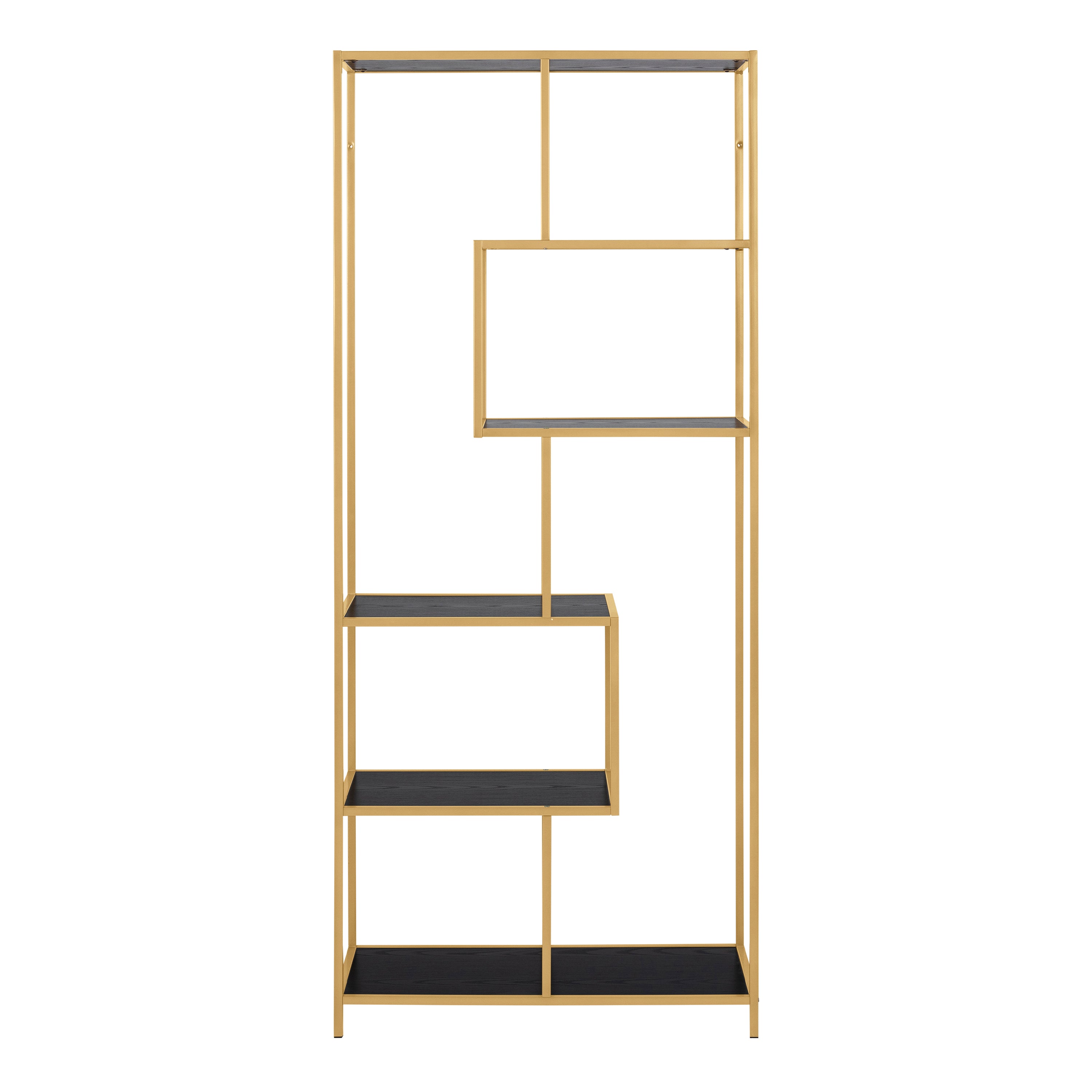 Seaford Wide Grey Steel Bookcase With 4 Grey Melamine Shelves