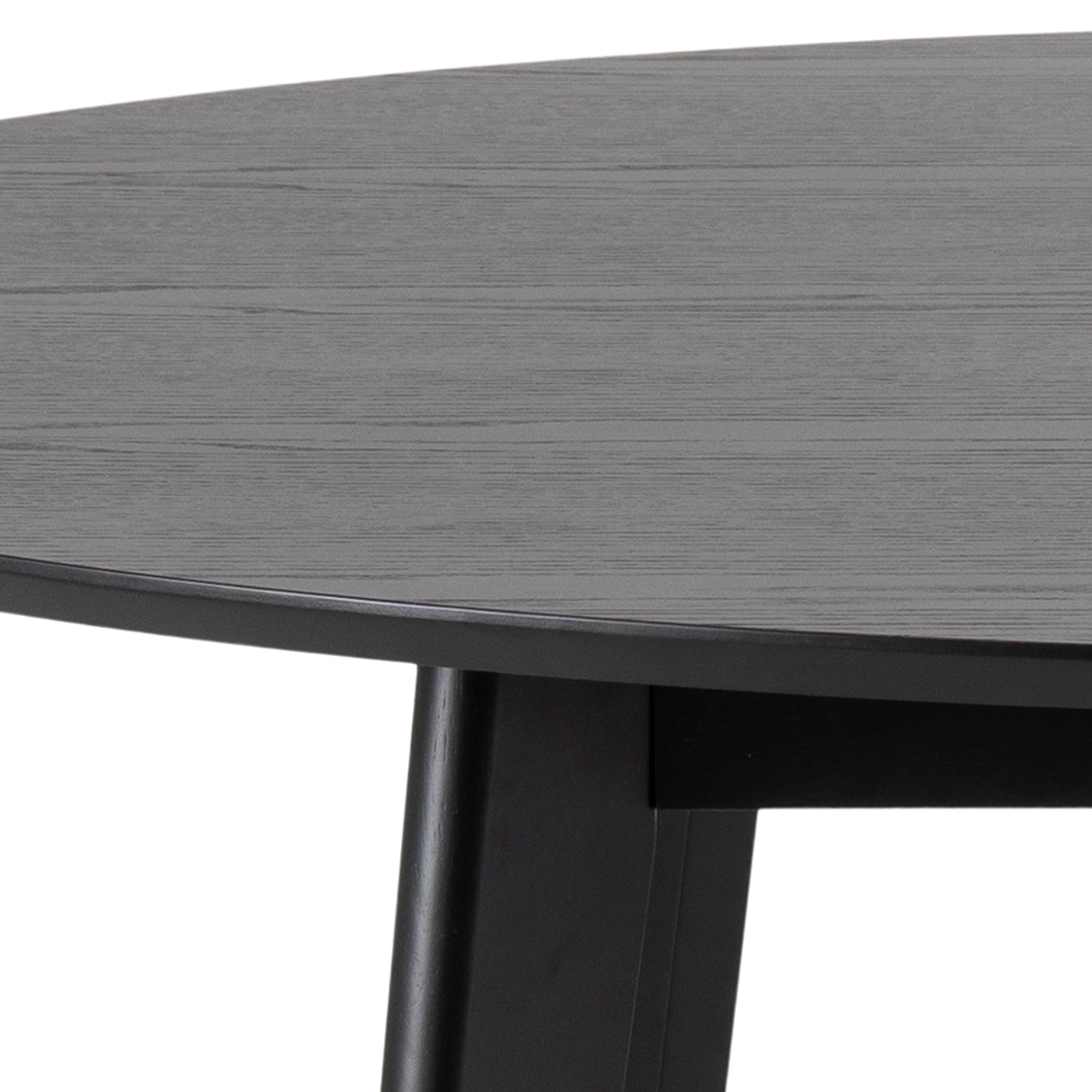 Roxby Round Dining Table in Black 140cm
