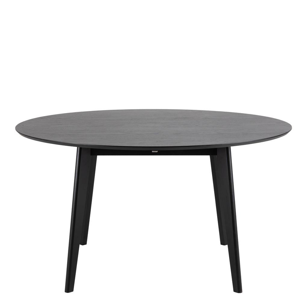 Roxby Round Dining Table in Black 140cm