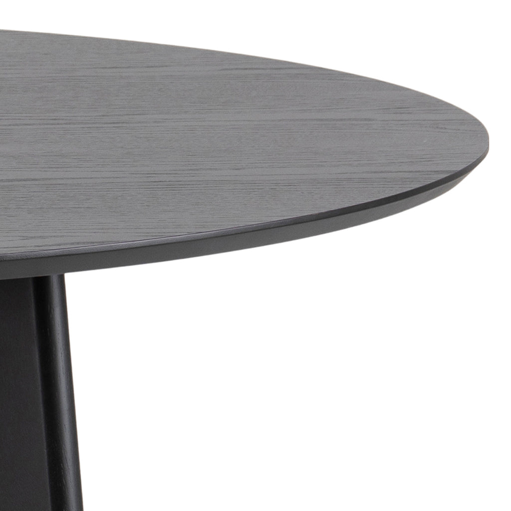 Roxby Round Dining Table in Black 140cm