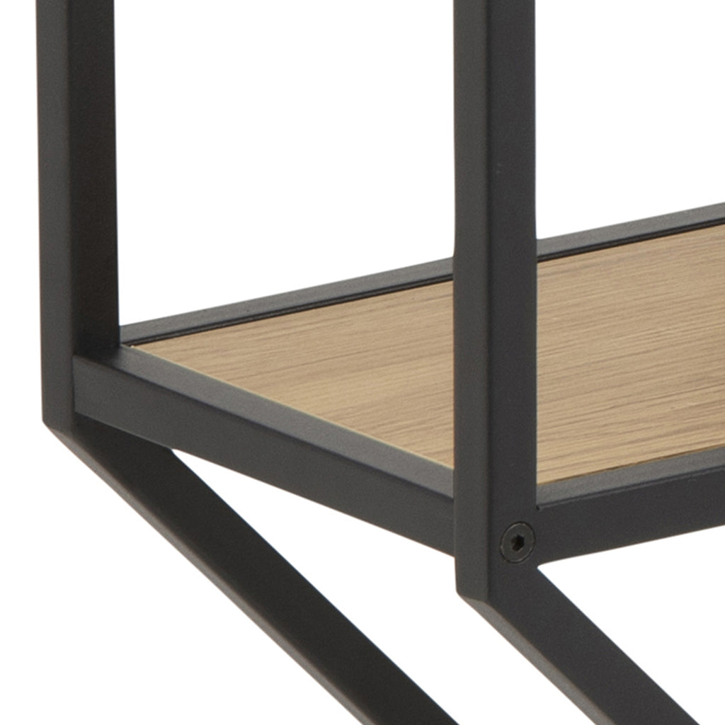 Seaford Wide Grey Steel Bookcase With 4 Grey Melamine Shelves