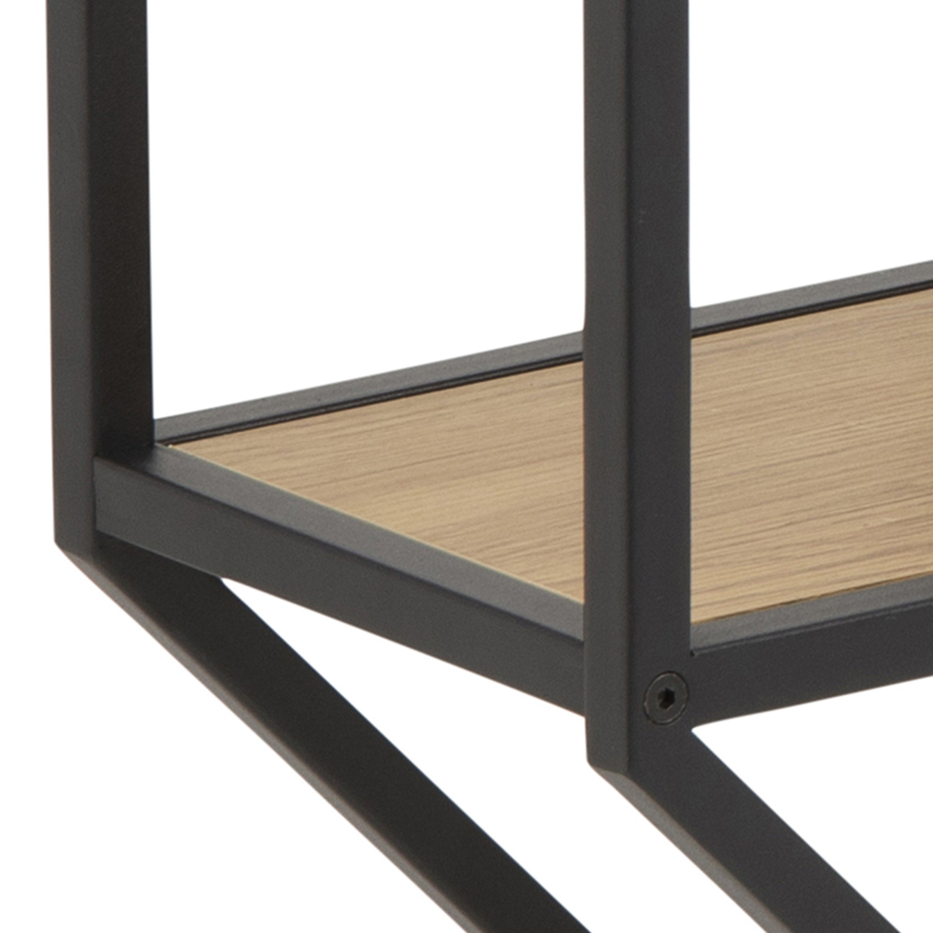 Seaford Wide Grey Steel Bookcase With 4 Grey Melamine Shelves