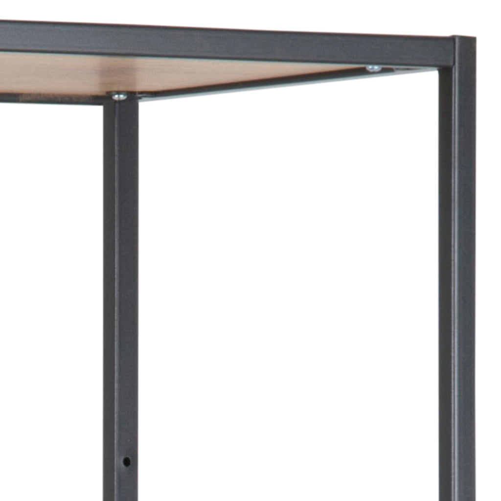 Seaford Wide Grey Steel Bookcase With 4 Grey Melamine Shelves