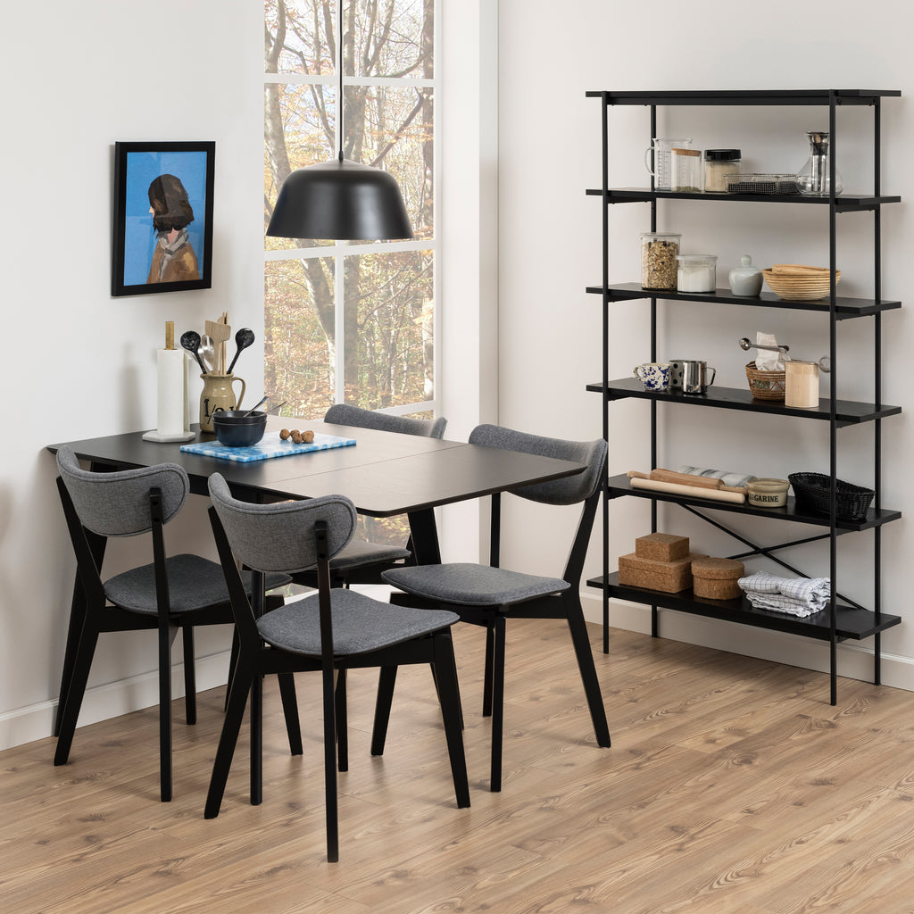 Roxby Extending Dining Table 120x80cm in Black