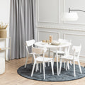 Roxby Round Dining Table in White 105cm