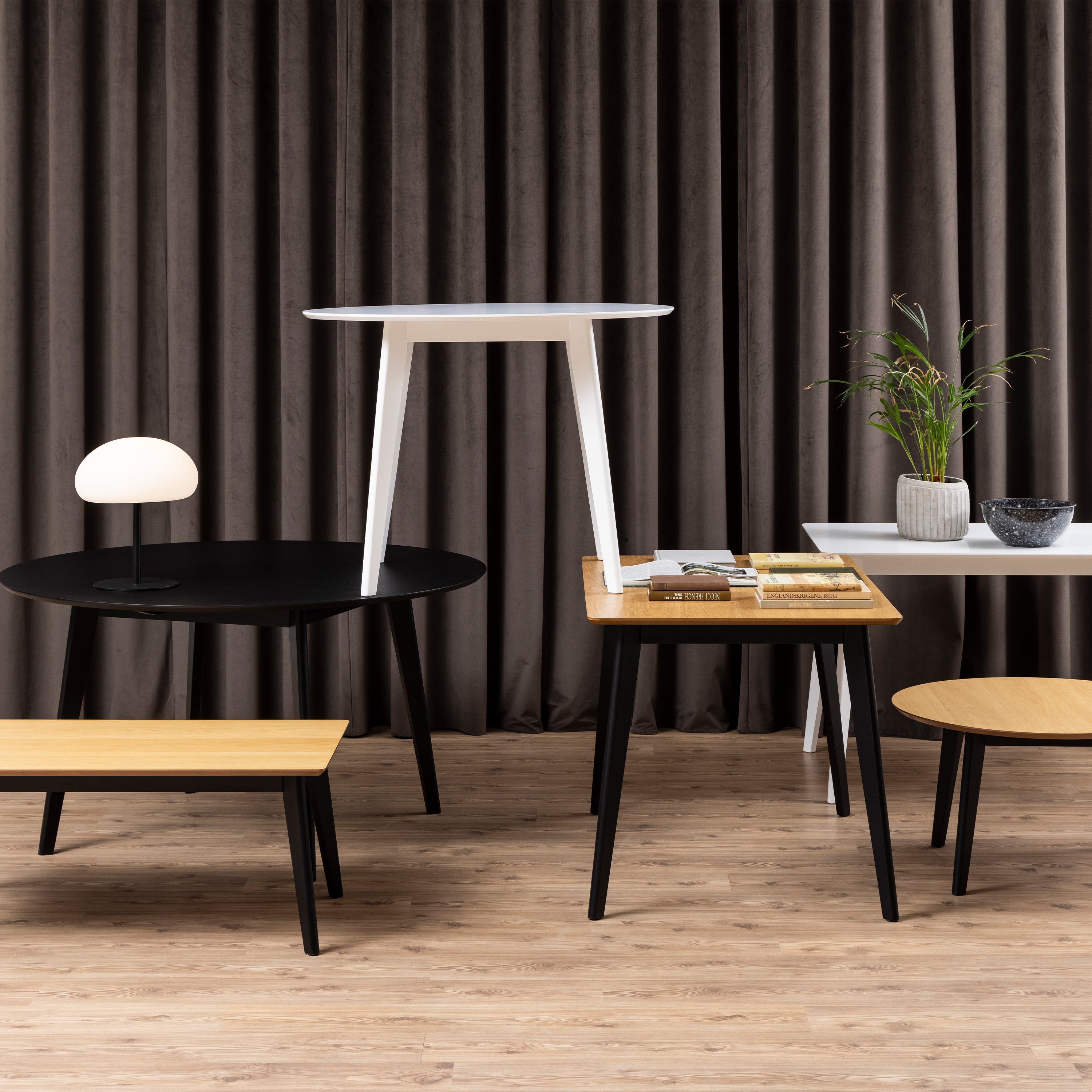Roxby Round Dining Table in White 105cm