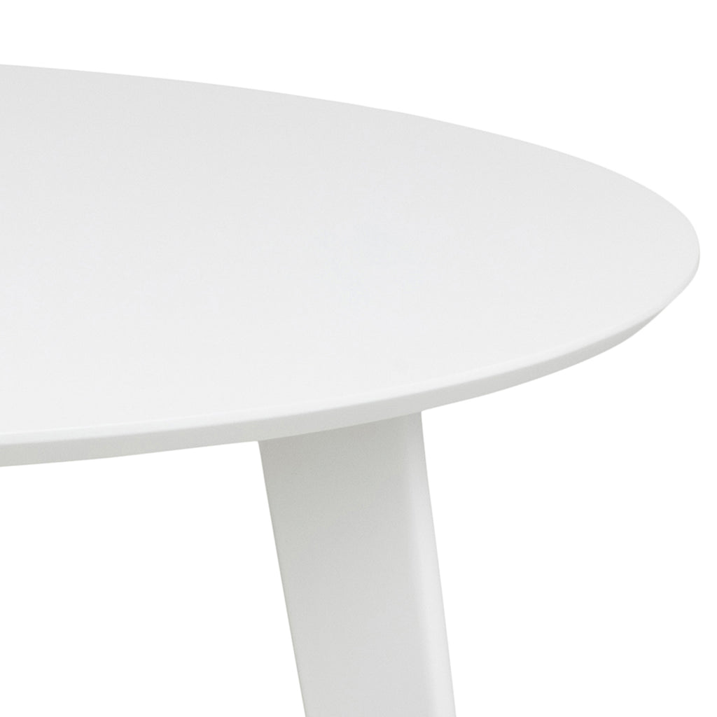 Roxby Round Dining Table in White 105cm