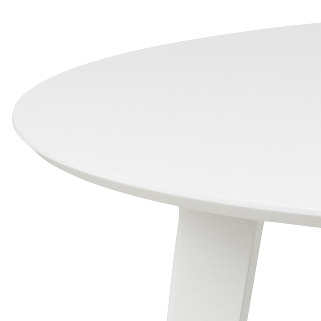 Roxby Round Dining Table in White 105cm