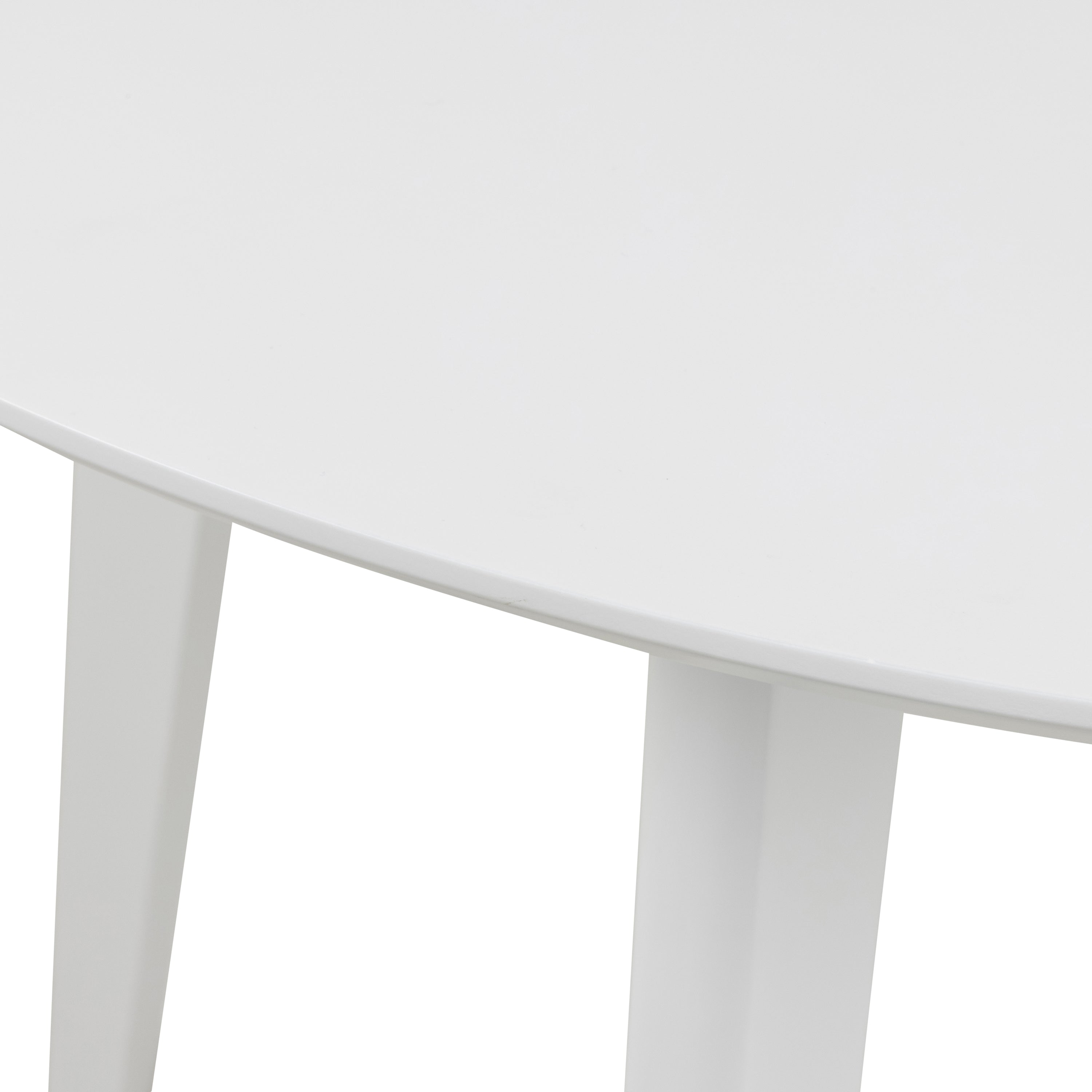 Roxby Round Dining Table in White 105cm